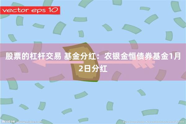 股票的杠杆交易 基金分红：农银金恒债券基金1月2日分红